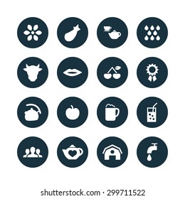 drinks icons universal set for web and mobile