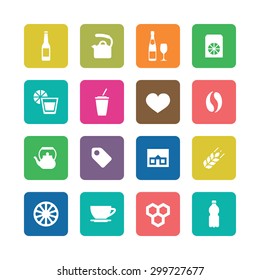 drinks icons universal set for web and mobile