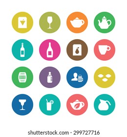 drinks icons universal set for web and mobile