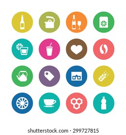 drinks icons universal set for web and mobile