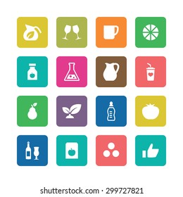drinks icons universal set for web and mobile