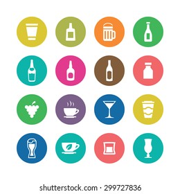 drinks icons universal set for web and mobile