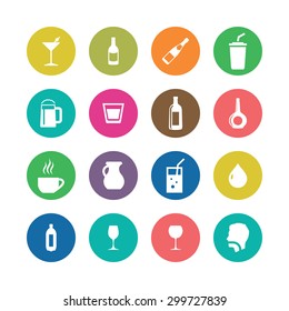 drinks icons universal set for web and mobile