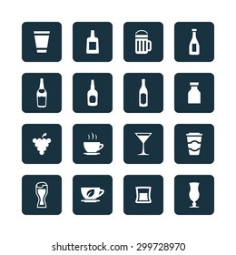 drinks icons universal set for web and mobile