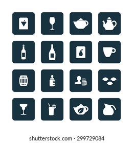 drinks icons universal set for web and mobile