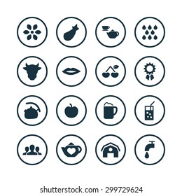 drinks icons universal set for web and mobile