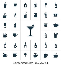 drinks Icons Vector set