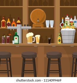 Drinks inside bar