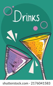 bebidas grabadas con tazas de par