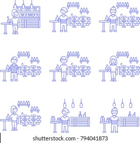 Drinks- Line Icon Set