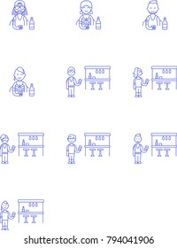 Drinks- Line Icon Set