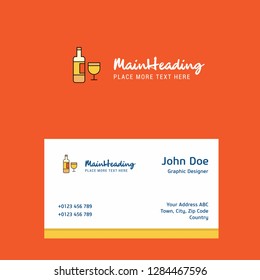 Drinks  logo Design with business card template. Elegant corporate identity. - Vector