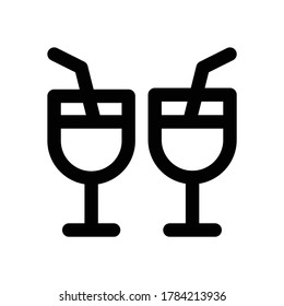 Drinks. Love concept Icon Logo Template Illustration