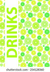 Drinks Menu Background Vector Illustration EPS10