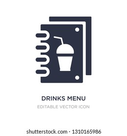 drinks menu icon on white background. Simple element illustration from Food concept. drinks menu icon symbol design.