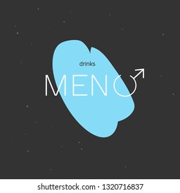 Drinks menu. Symbol of mars. For art template design, list, banner, cover, booklet, print, flyer, card, sign, poster.