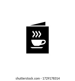 Drinks menu vector icon in black solid flat design icon isolated on white background