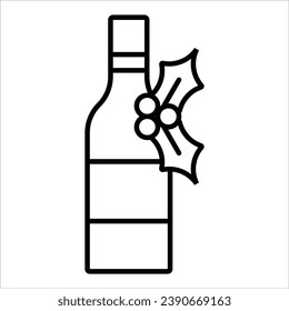 drinks, minimal Christmas icon. Vector illustration