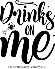 Drinks on me coasters design