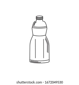 drinks plastic bottle freshness liquid vector illustration line style icon