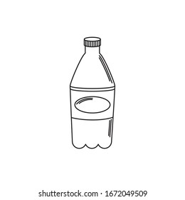 drinks plastic bottle soda refreshment vector illustration line style icon