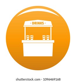 Drinks selling icon. Simple illustration of drinks selling vector icon for any design orange