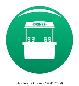 Drinks selling icon. Simple illustration of drinks selling vector icon for any design green