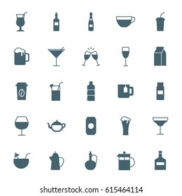 Drinks silhouettes icons