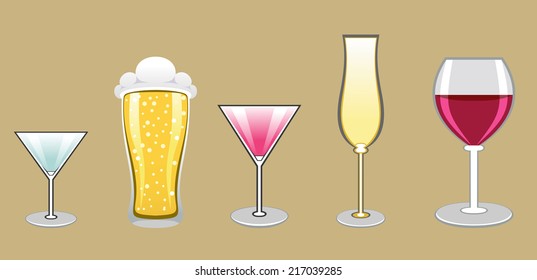 drinks simple icons