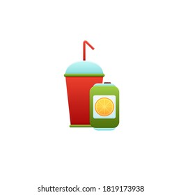 Trinkt ein einfaches Vektorsymbol. Fastfood-Symbol