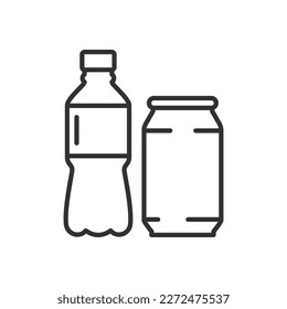 Drinks, soda, linear icon. Line with editable stroke