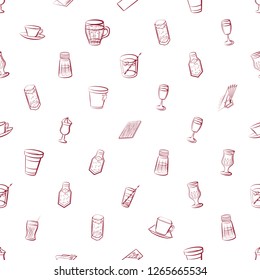 Drinks and Table setting set. Background for printing, design, web. Usable as icons. Seamless. Color.