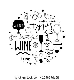 drinks theme illustration