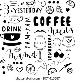 drinks theme illustration