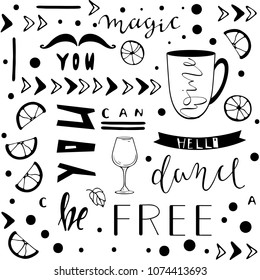 drinks theme illustration