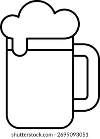 Bebe conjunto de ícones de linha fina. Conjunto de ícones de bebidas e smoothies. Água fria, coquetéis, suco, bebidas quentes, champanhe e copos de vinho, café e chá vetor símbolos coleção. Contornar menu Bebidas