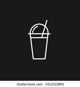 Drinks thin line vector icon.