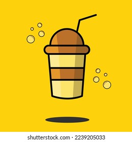 Drinks in a unique package on a yellow background