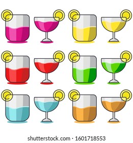drinks with various colors and flavors