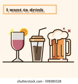 Drinks vector icon