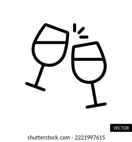 Drinks vector icon in line style design for website, app, UI, isolated on white background. Editable stroke. EPS 10 vector illustration.