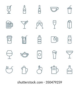 Drinks vector icons set