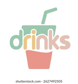 Drinks vector logo design illustration.