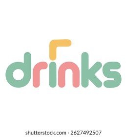 Drinks vector logo design illustration.