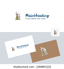 Drinks  vector logotype with business card template. Elegant corporate identity. - Vector