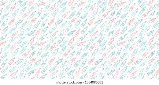 Drinks/Bottles Repeating Pattern Background Wallpaper Party