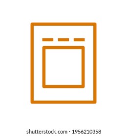 Drip bag coffee icon for instruction. Tear across the dotted line