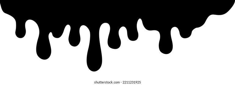 Drip Border Dripping Liquid Flow Paint Stock Vector (Royalty Free ...