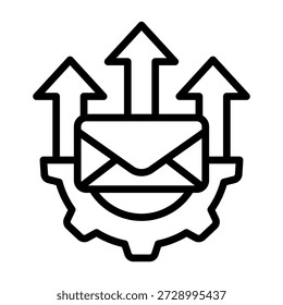 Drip Campaign Icon - Black Outline Icons Style For Accounting and Business