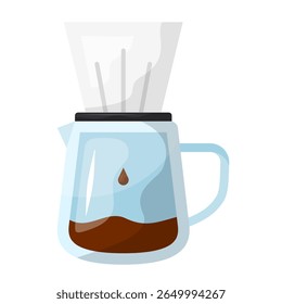 Gotejar ícone de café. brew, filtro, derramar, quente, cafeína, fabricante, slow brew. Ilustração de ícone de vetor
